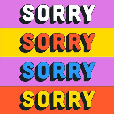 Greetz | Sorry kaart | kleurrijk