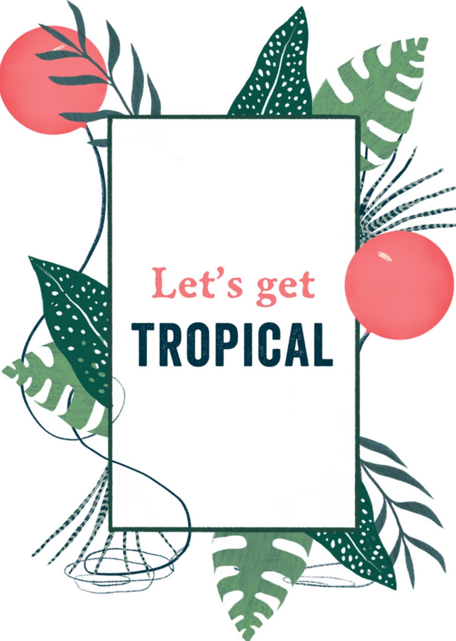Greetz - Uitnodiging tuinfeest - tropical