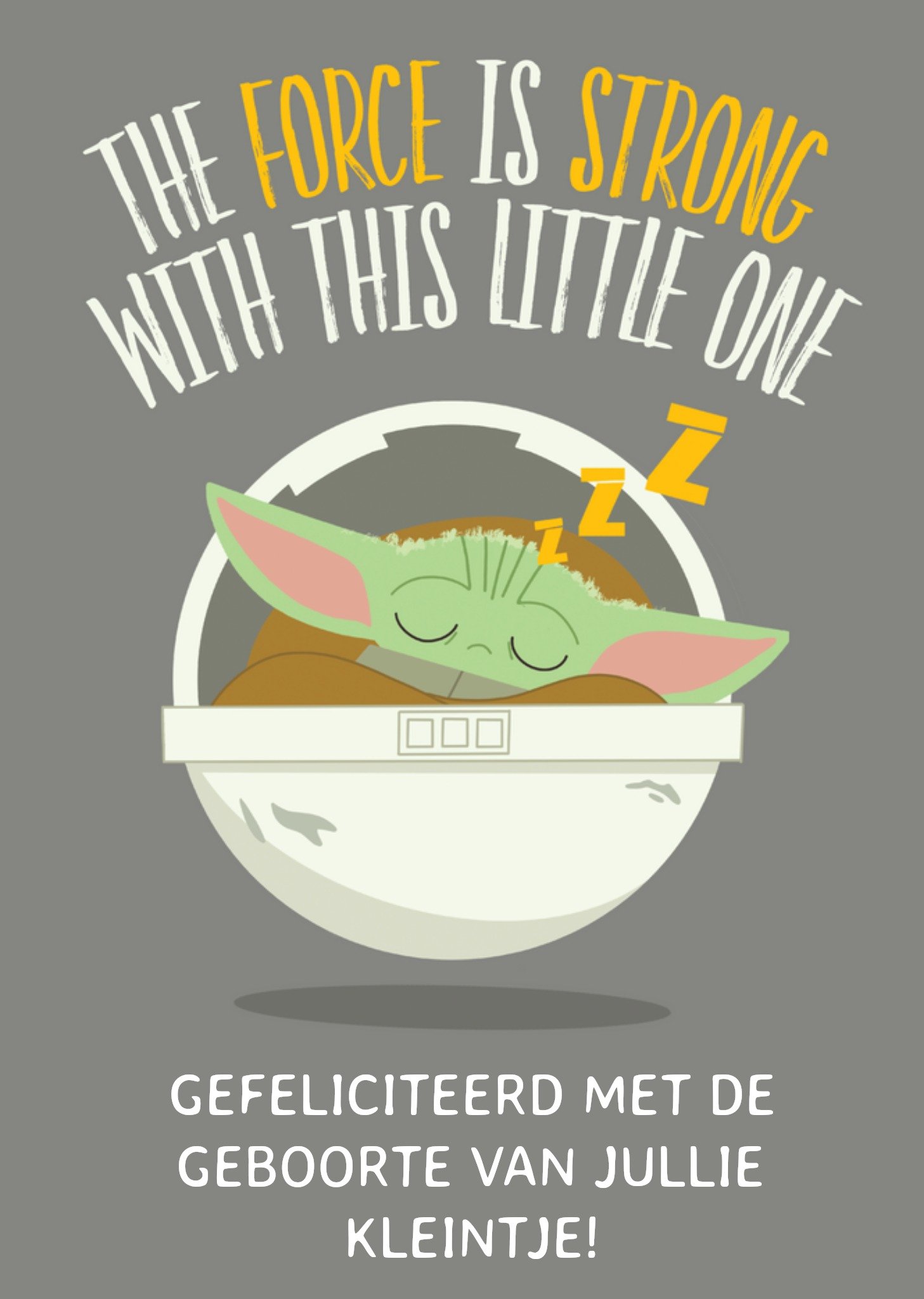 Star Wars - Geboortekaart - Yoda illustratie