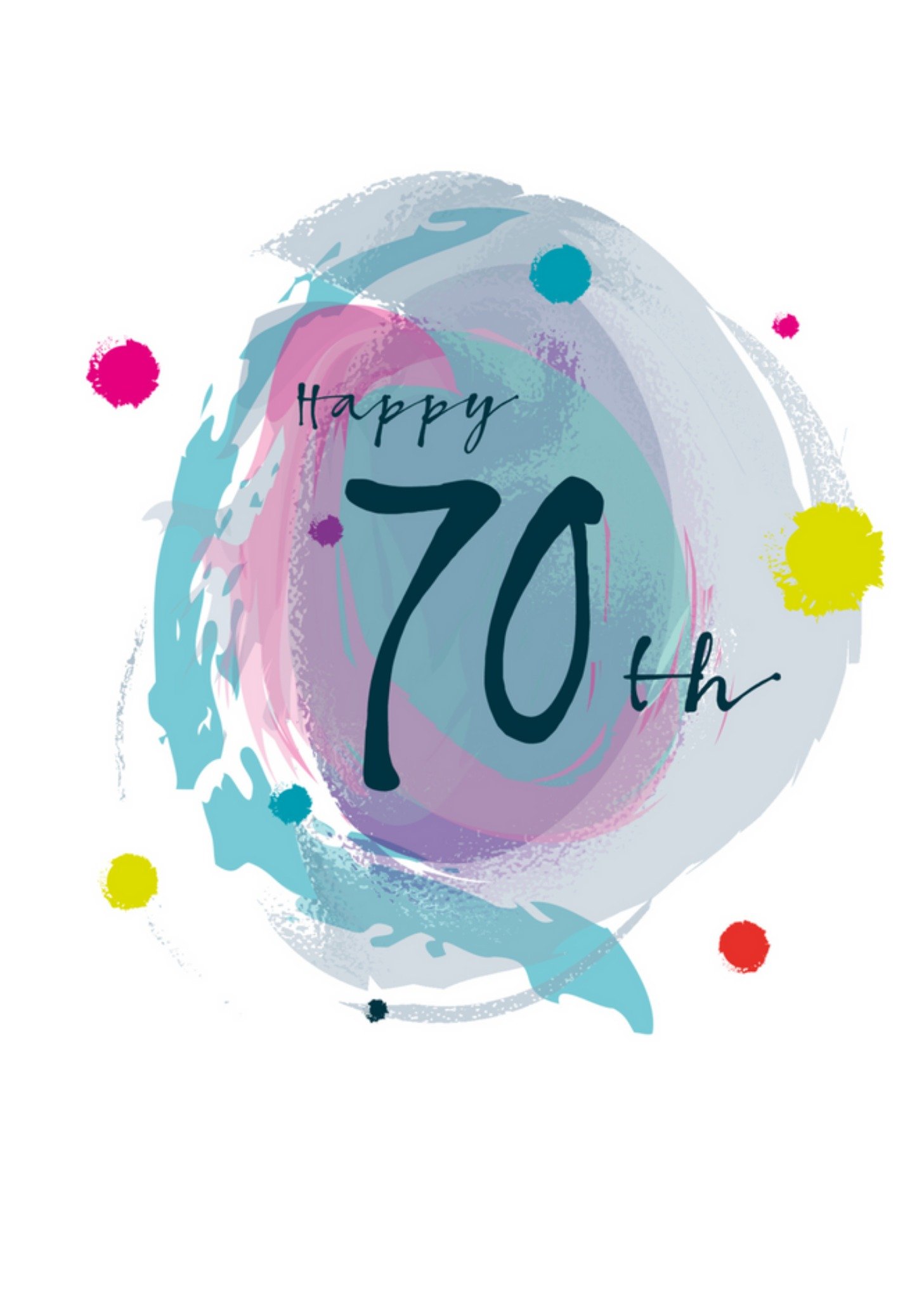 Papagrazi - Verjaardagskaart - Happy 70th
