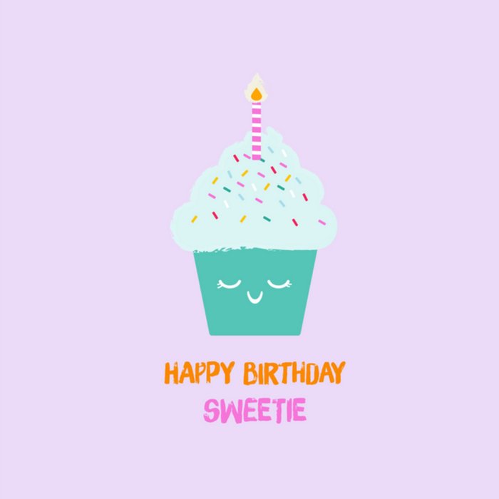 Verjaardagskaart | Greetz | Cupcake | Paars