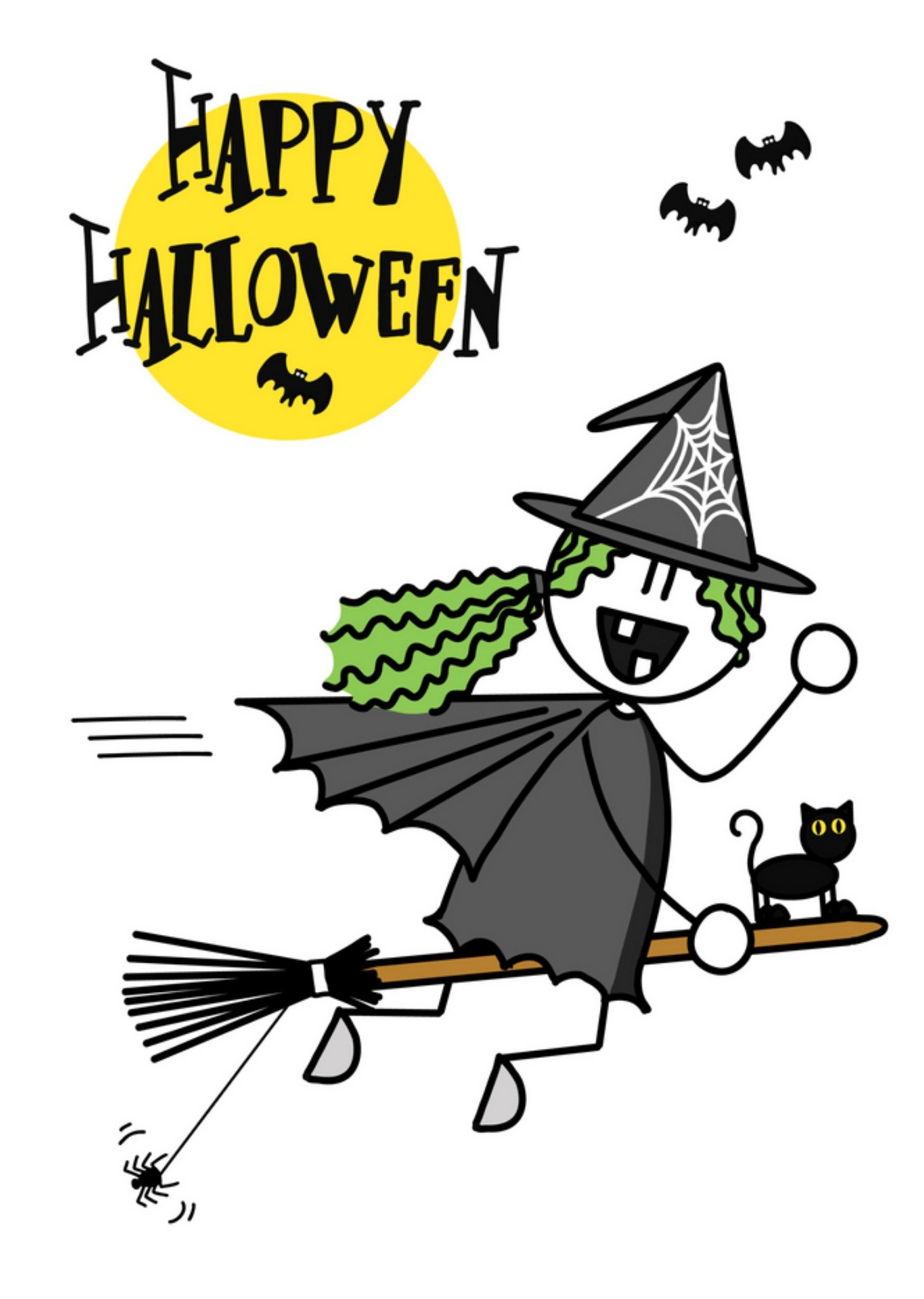 YH Tekent - Halloweenkaart - illustratie