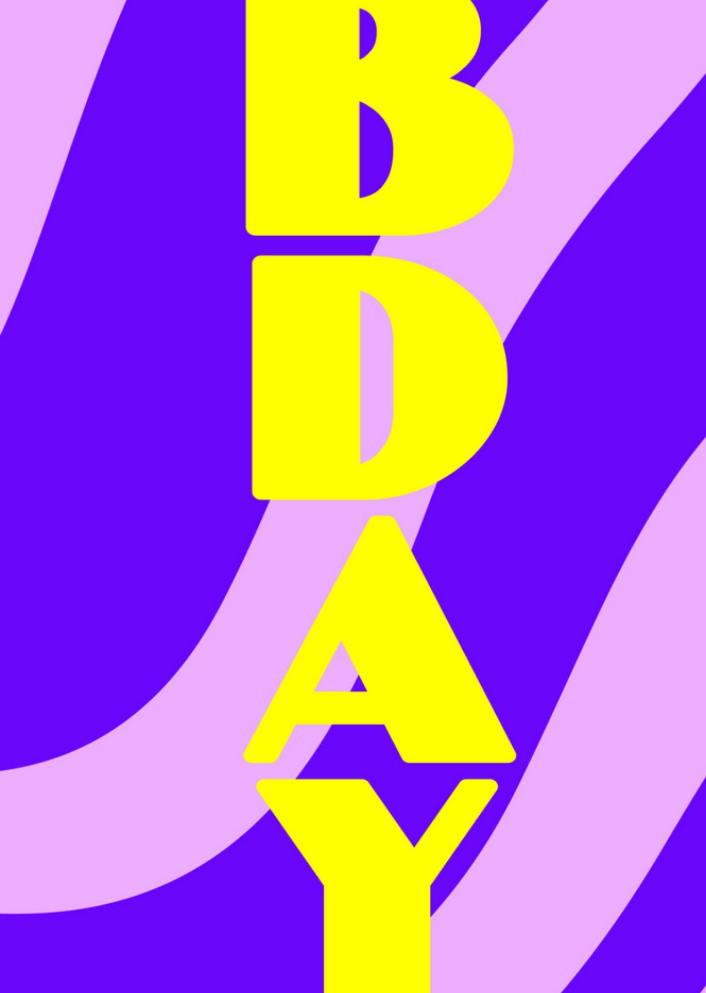 Verjaardagskaart - bday - kleurrijk