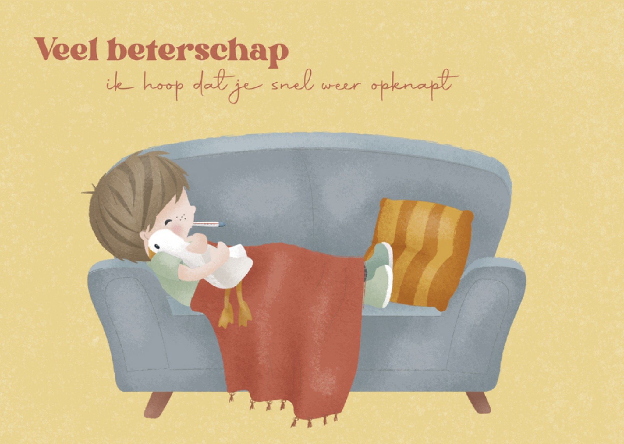 Little Dutch - Beterschapskaart - Knuffel