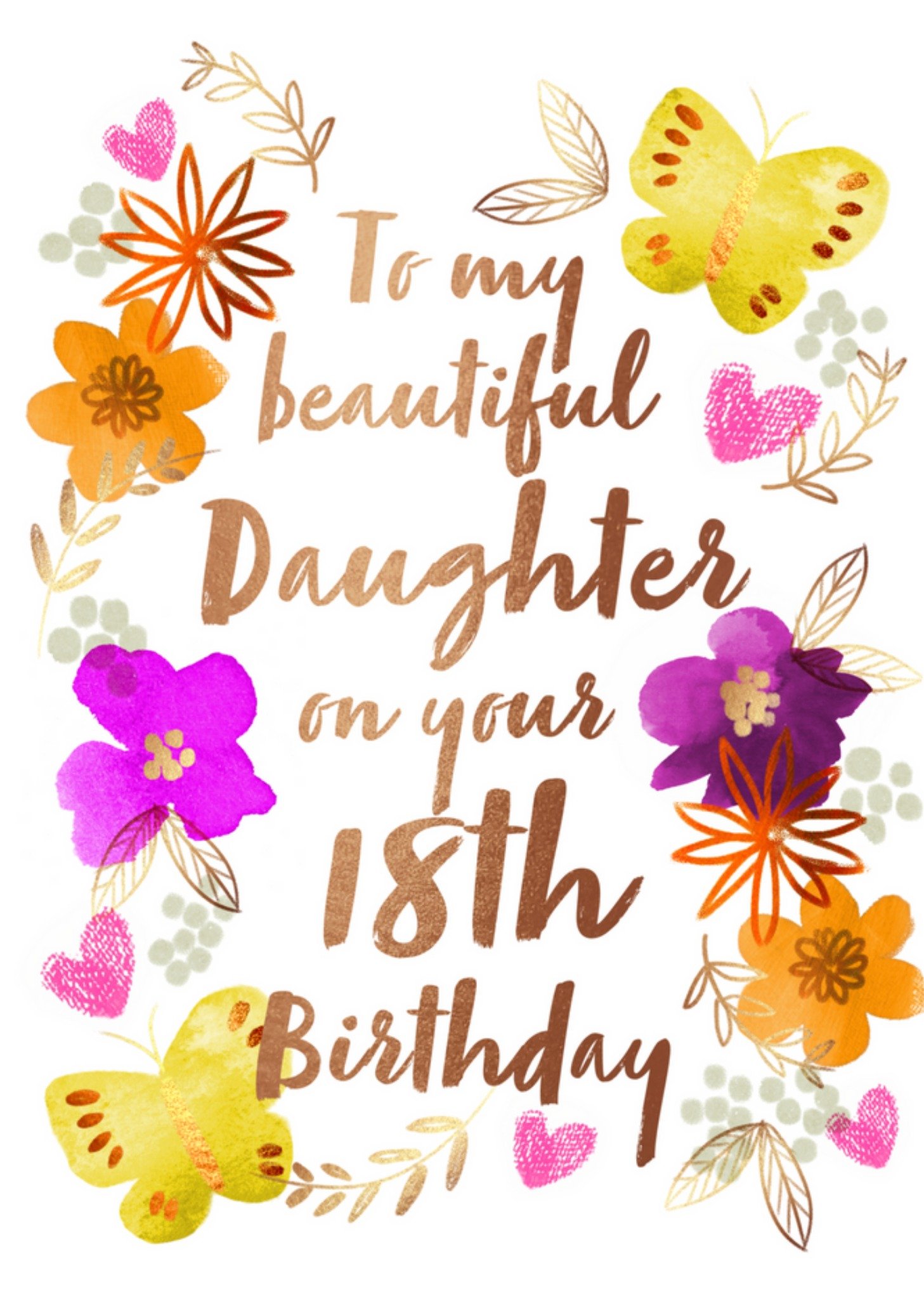 Verjaardagskaart - Beautiful daughter