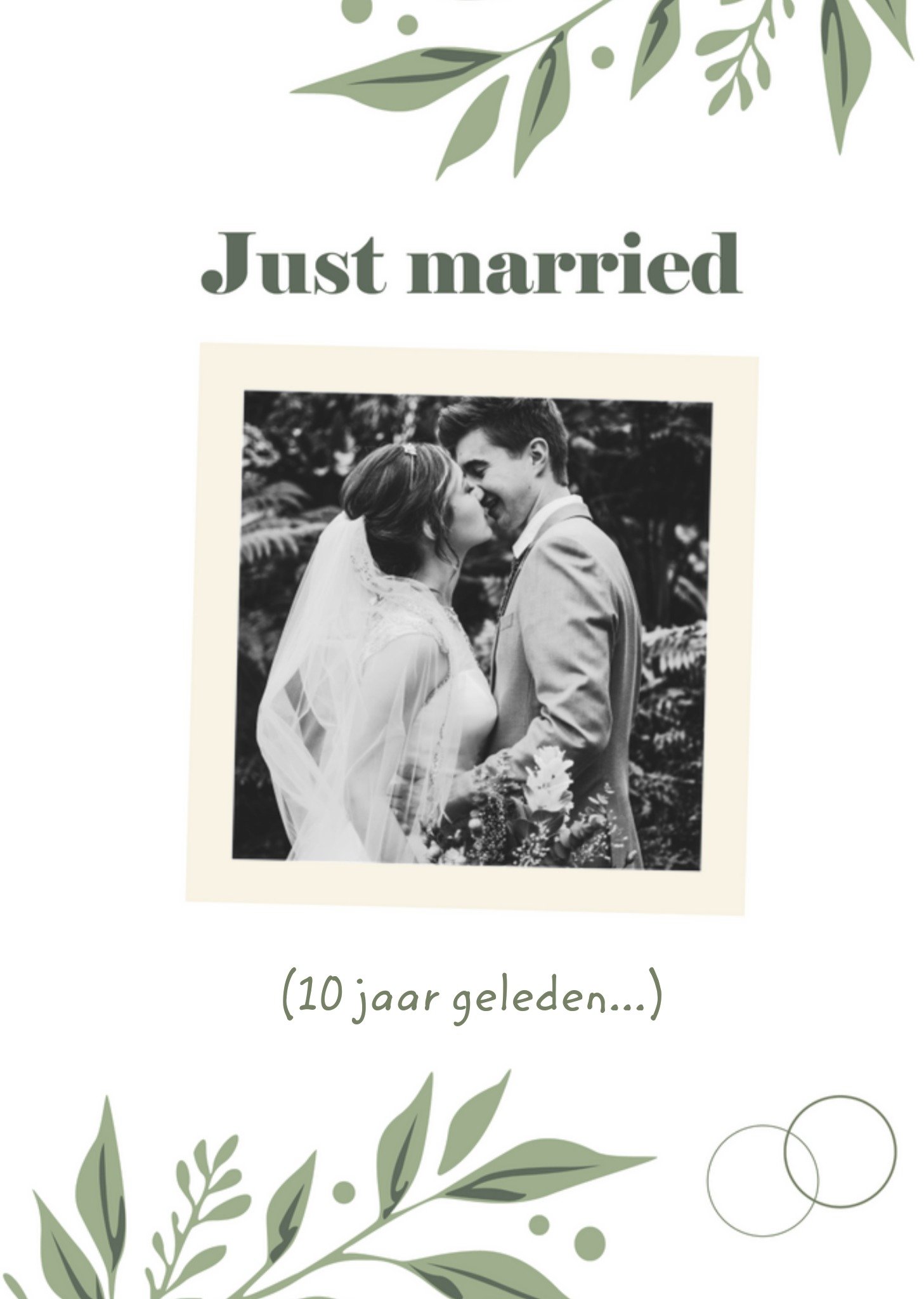 Huwelijkskaart - Just married