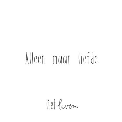 Lief Leven | Denken aan kaart | alleen maar liefde