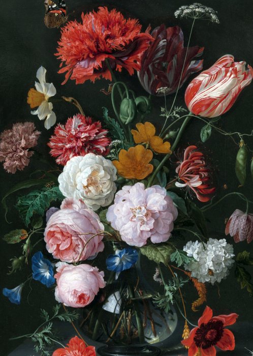 Klaas de Jong | Kunstkaart | stilleven met bloemen