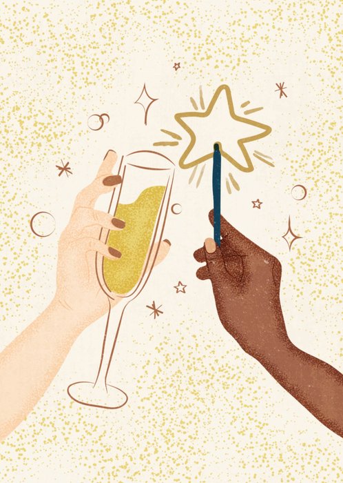 Melolelo | Nieuwjaarskaart | champagne