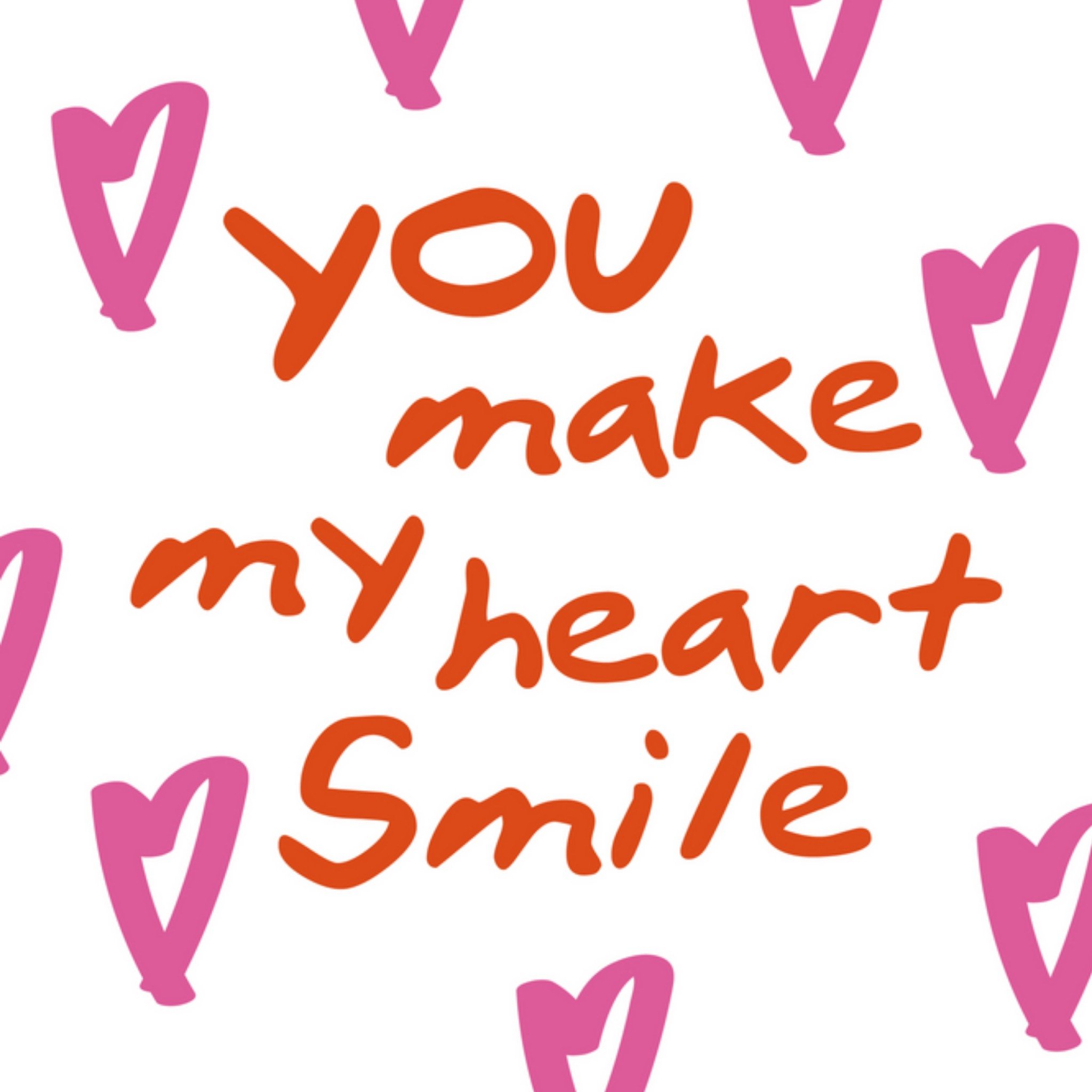 Valentijnskaart - You make my heart smile