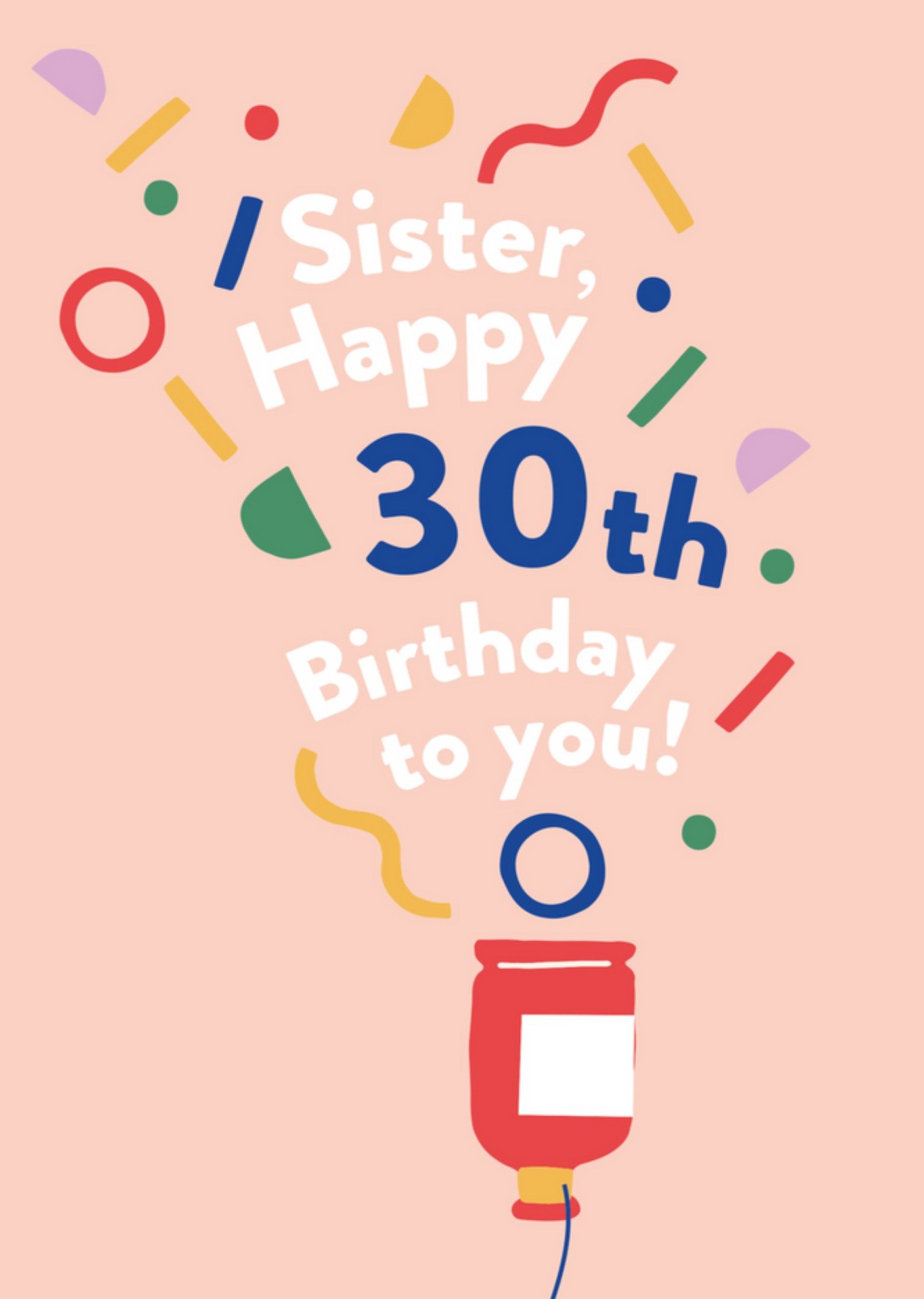 Verjaardagskaart - Happy 30st birthday