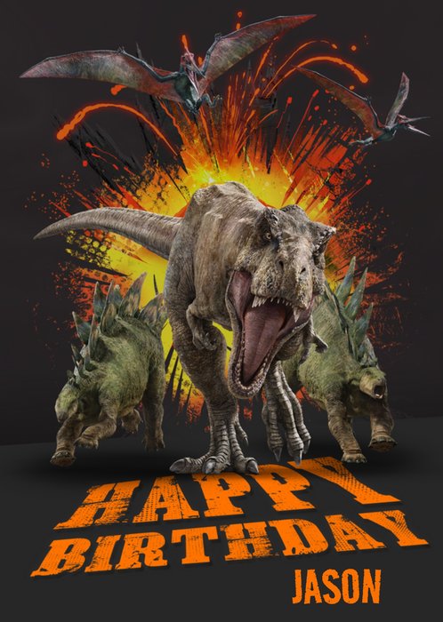 Jurassic World | Verjaardagskaart | Met naam