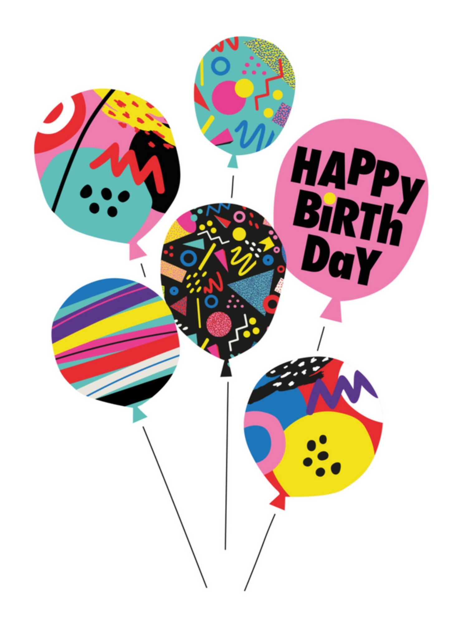 Papagrazi - Verjaardagskaart - kleurrijke ballon