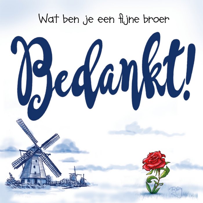 Old Dutch | Bedankkaart | broer