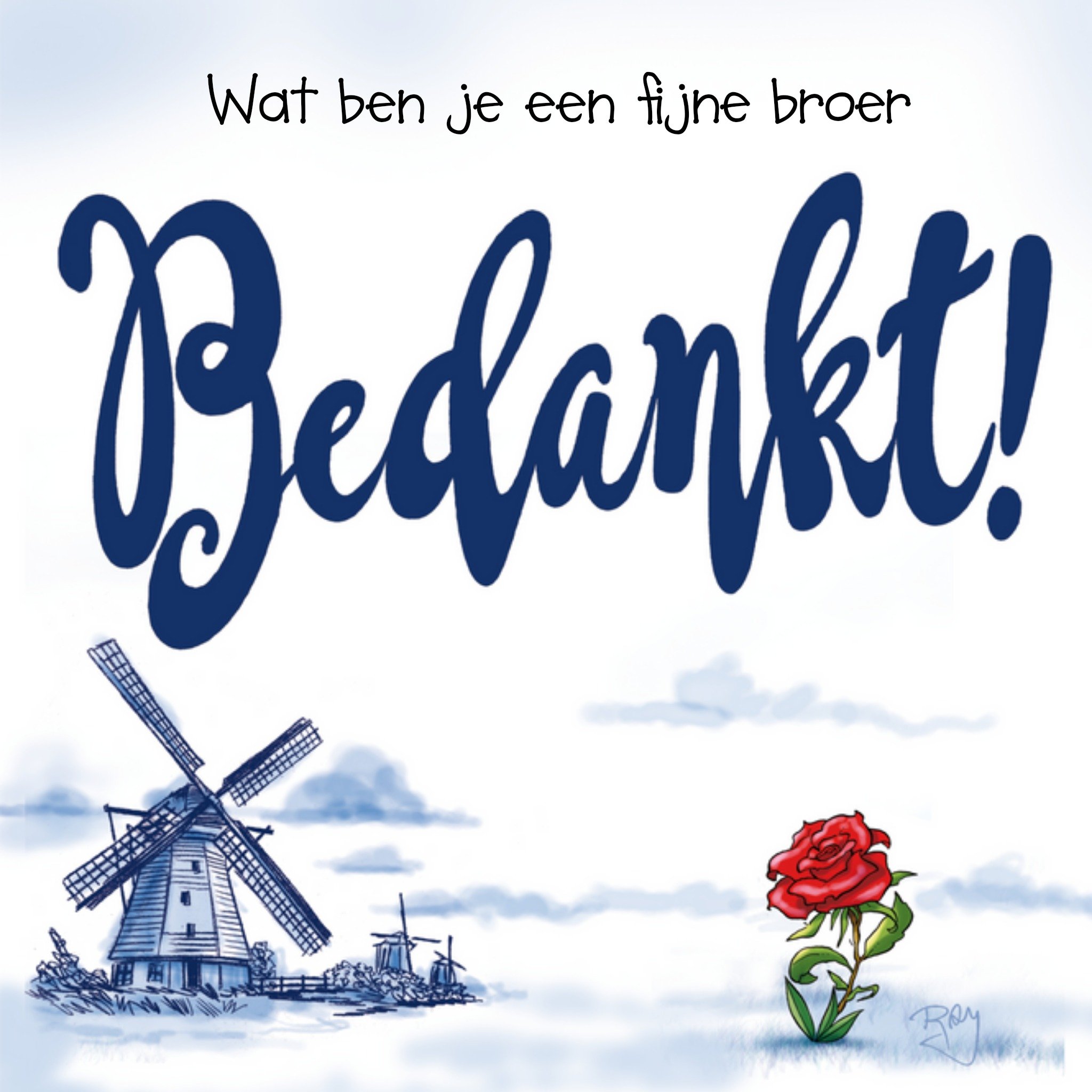Old Dutch - Bedankkaart - broer 36