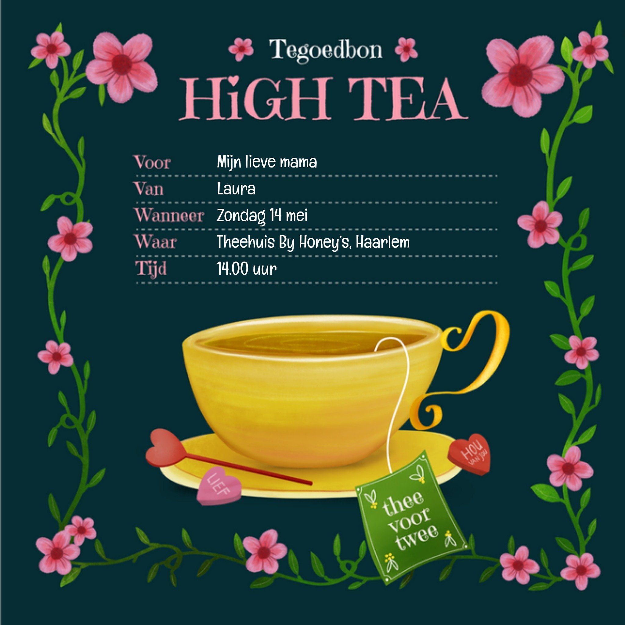 Moederdagkaart - High Tea