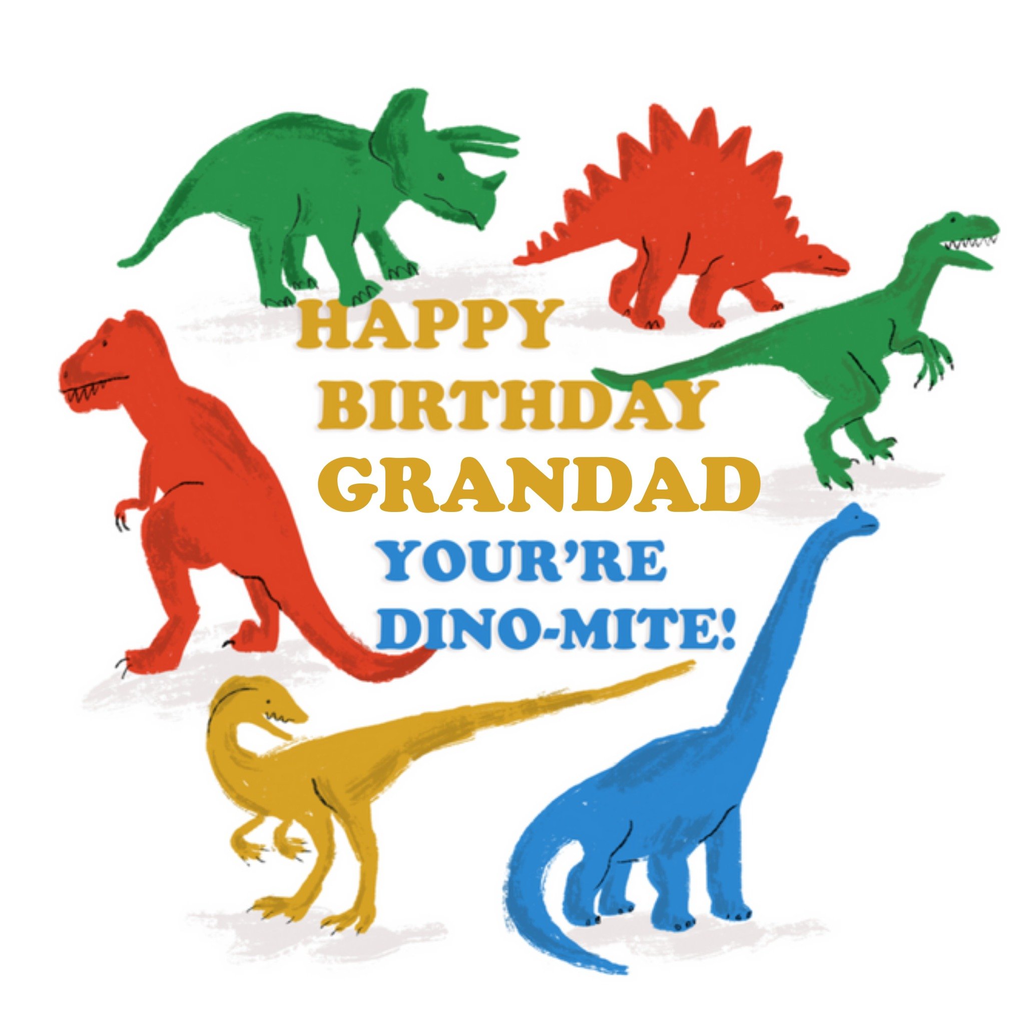 Verjaardagskaart - Dinosaurussen