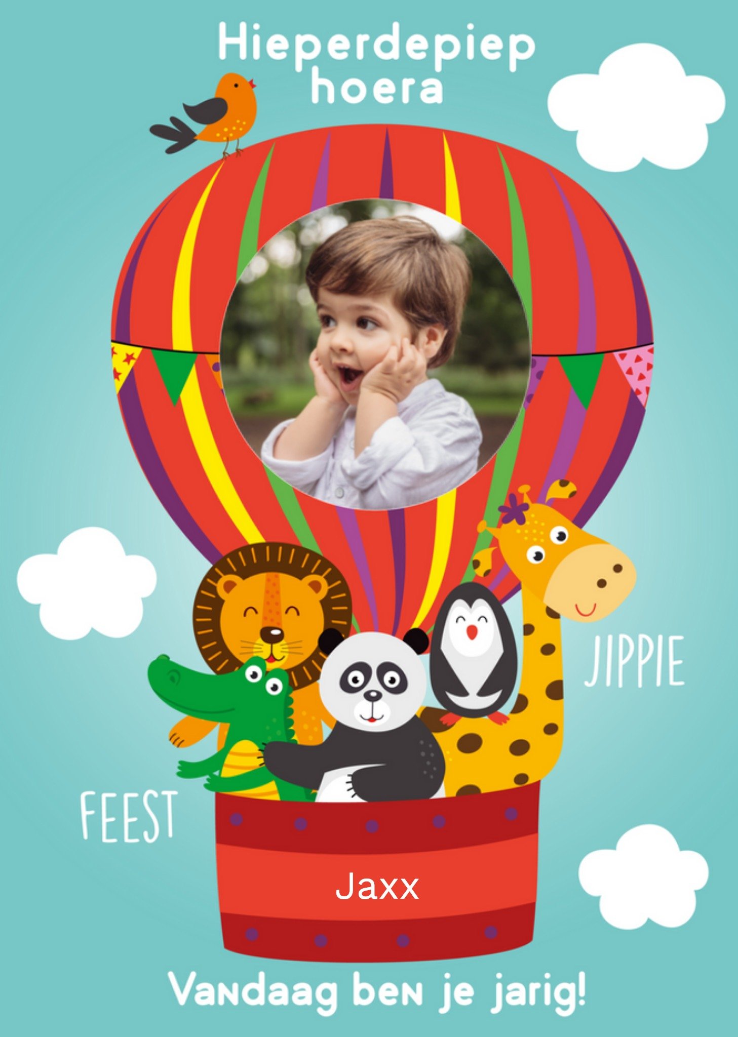 Paperclip - Verjaardagskaart - Luchtballon