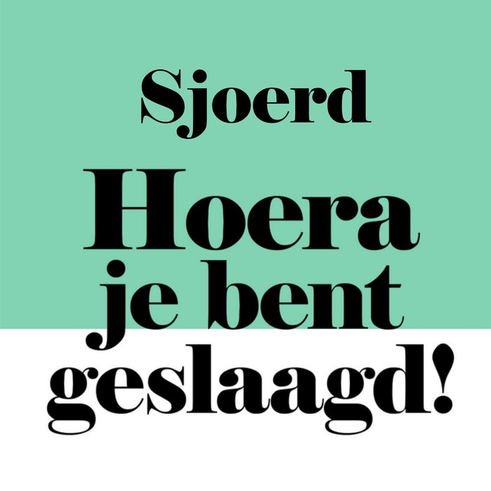 Greetz | Geslaagd kaart | met naam