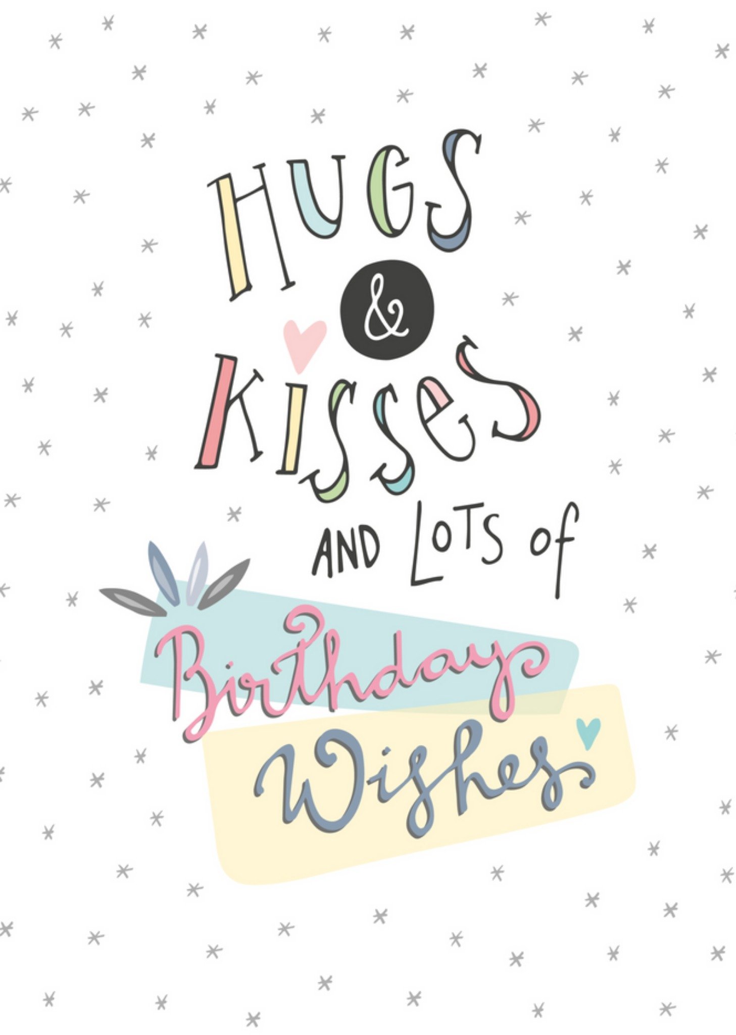 Funny Side Up - Verjaardagskaart - Hugs kisses