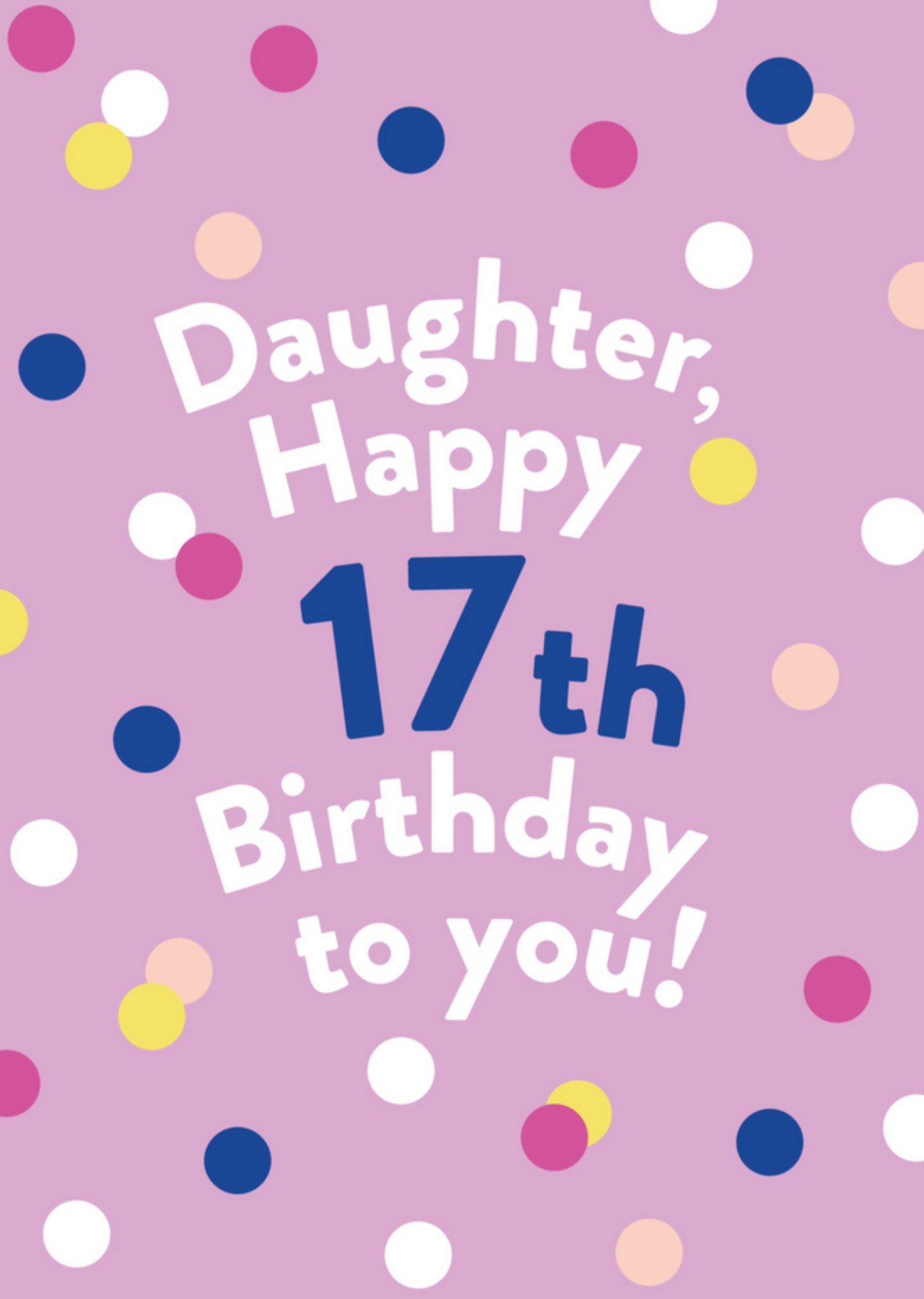 Verjaardagskaart - Happy 17th birthday
