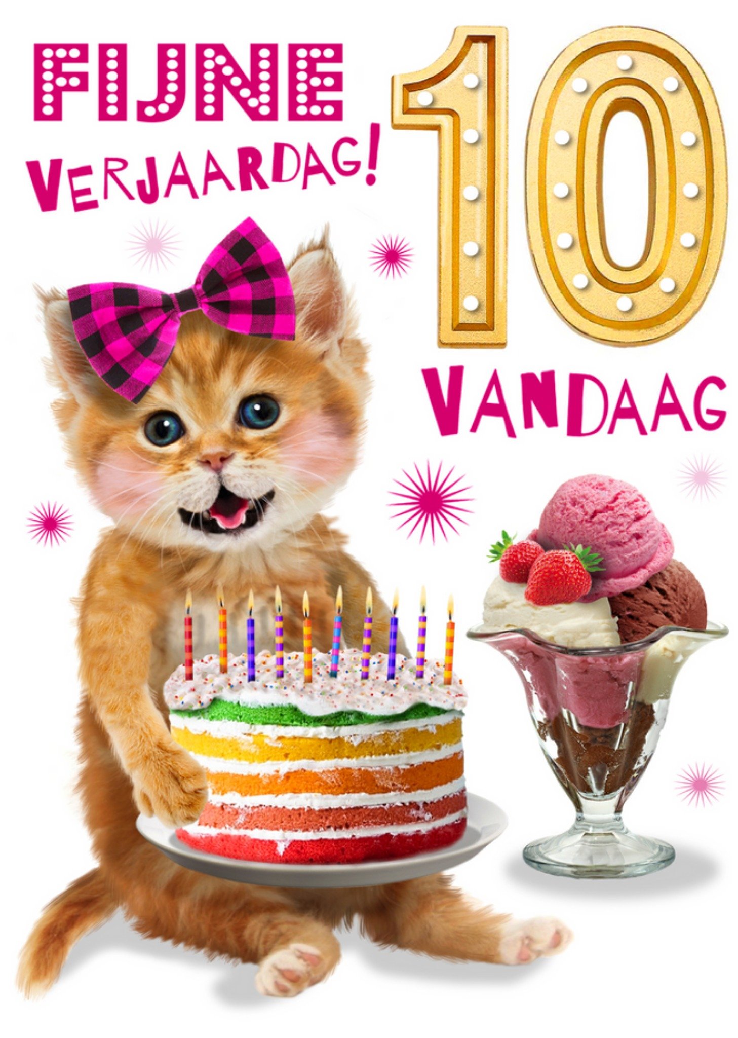Emma Proctor - Verjaardagskaart - kat - 10 jaar