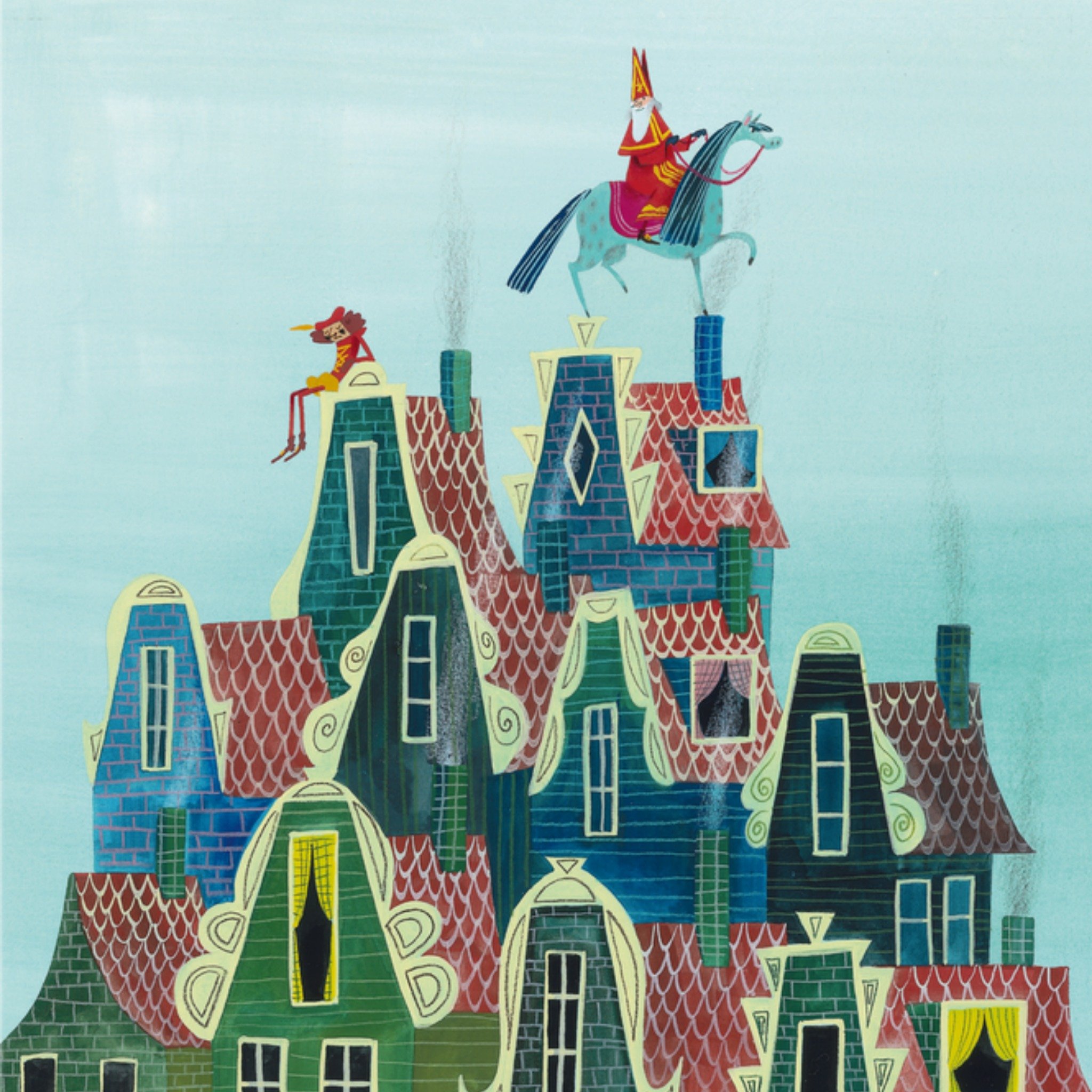 Noelle Smit - Sinterklaaskaart - dak