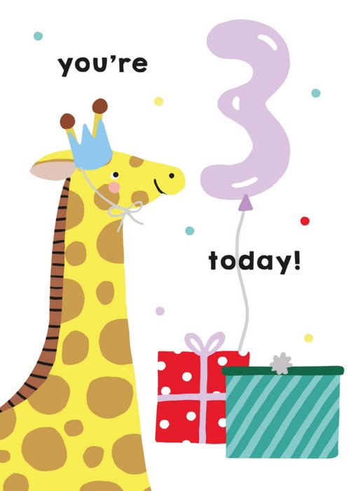 Greetz | Verjaardagskaart | giraf met leeftijd