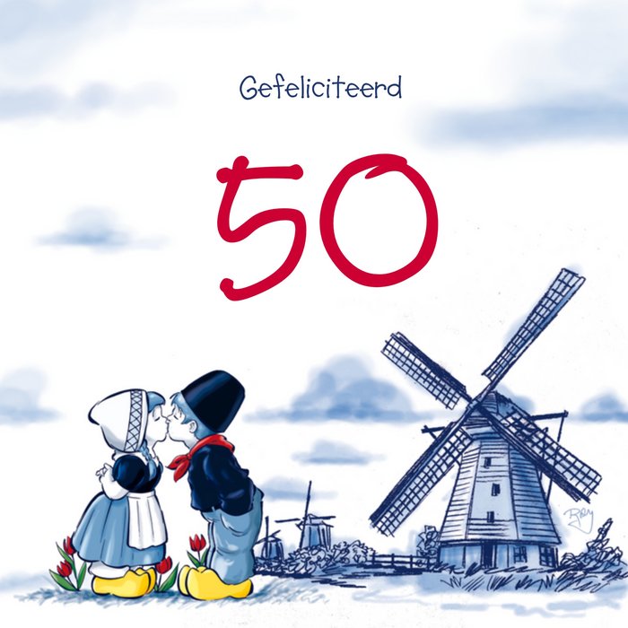 Old Dutch | Verjaardagskaart | 50 jaar