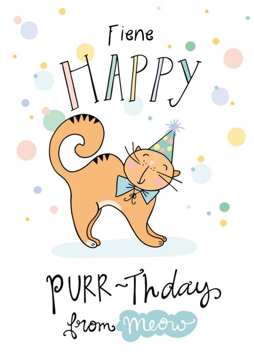 Funny Side Up | Verjaardagskaart | Feest kat