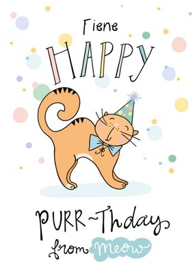 Funny Side Up | Verjaardagskaart | Feest kat