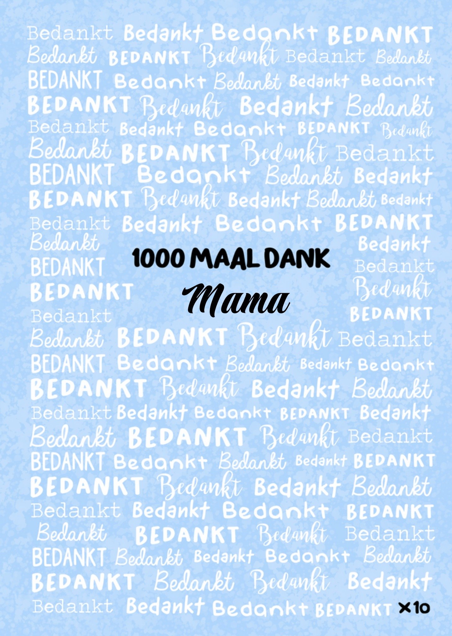 Liefs Jansje - Bedanktkaart - 1000 maal dank
