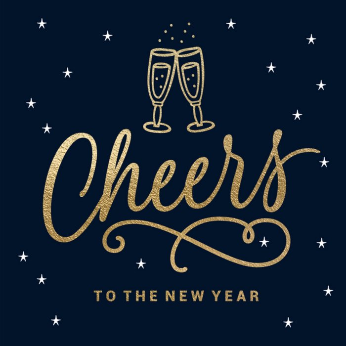 Luckz | Nieuwjaarskaart | Cheers | Champagne