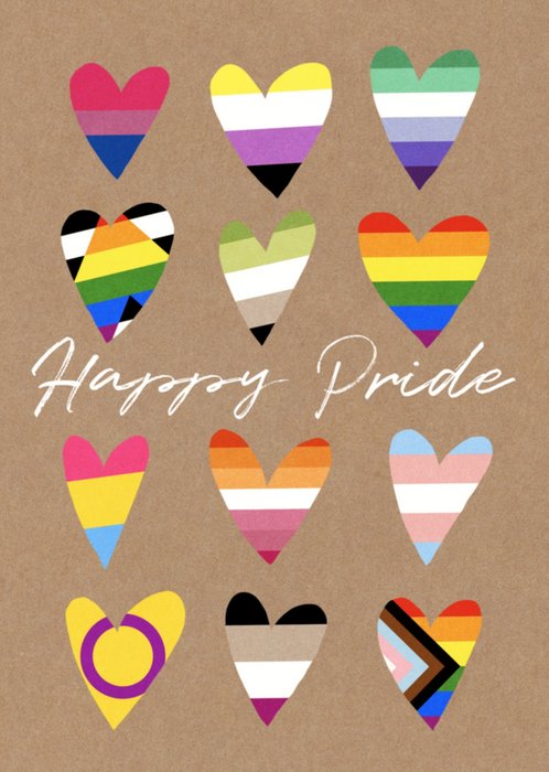 Greetz | Pride kaart | hartjes | kleurrijk