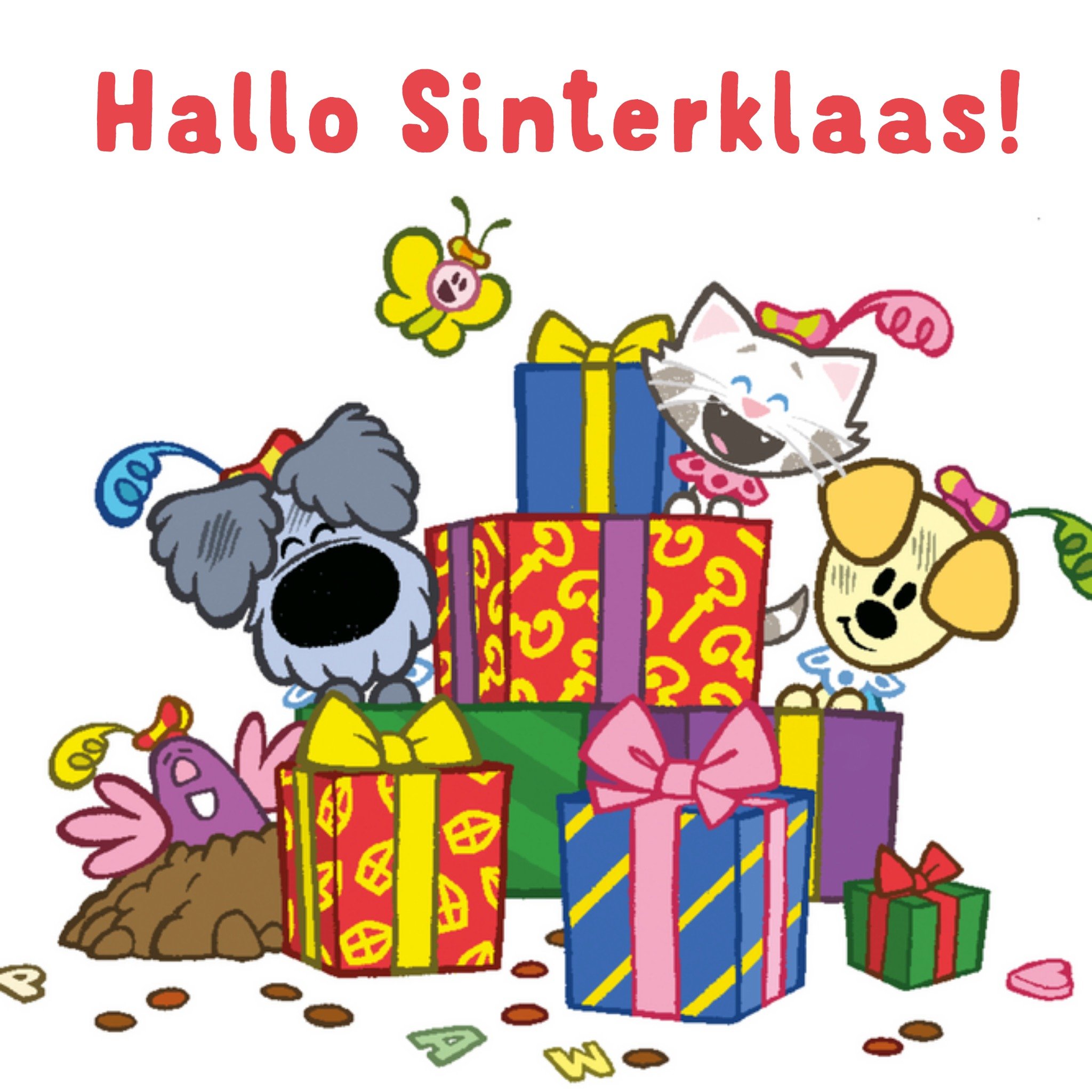 Woezel en Pip - Sinterklaaskaart - illustration