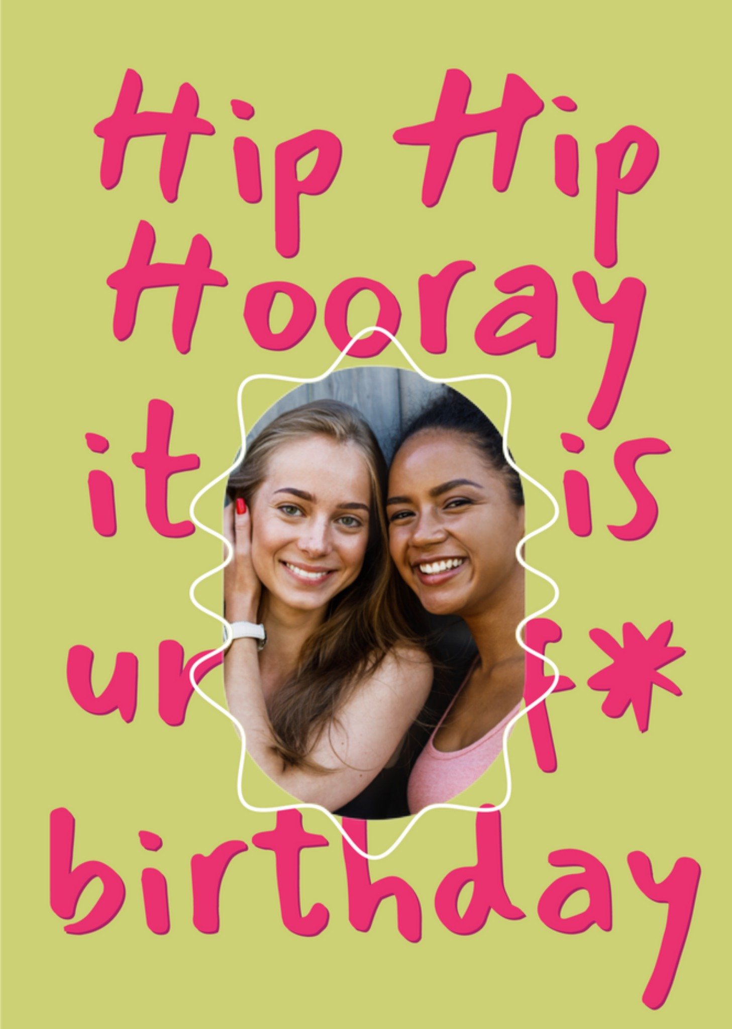 Verjaardagskaart - Hip Hip Hooray - Zus