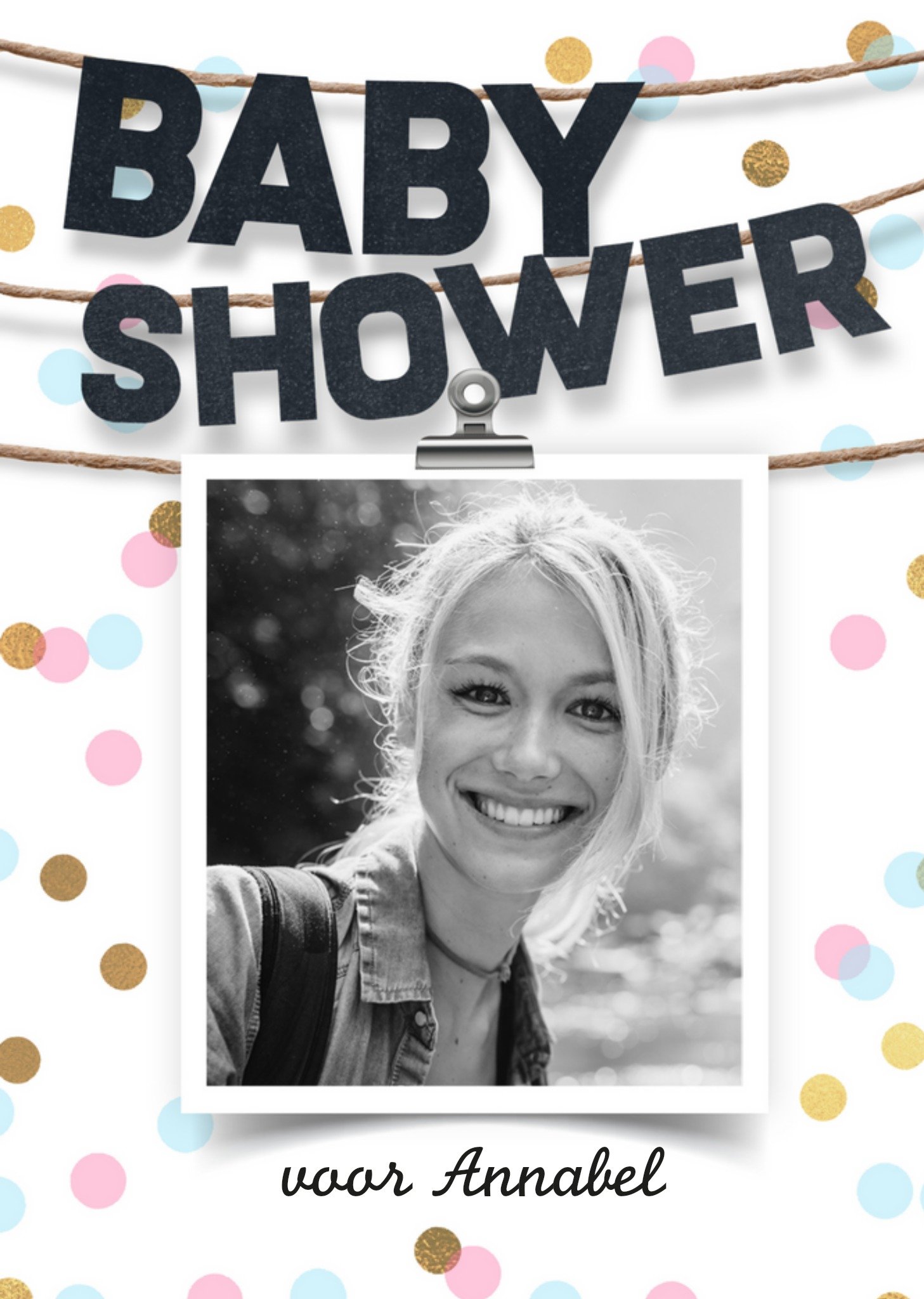 Luckz - Baby shower - Met foto en naam