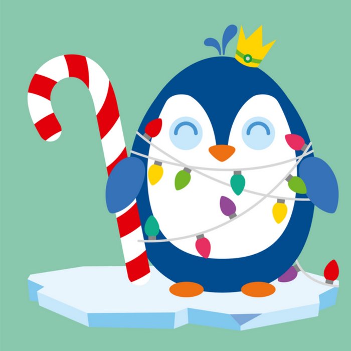 Paperclip | Kerstkaart | Verjaardag | Pinguin