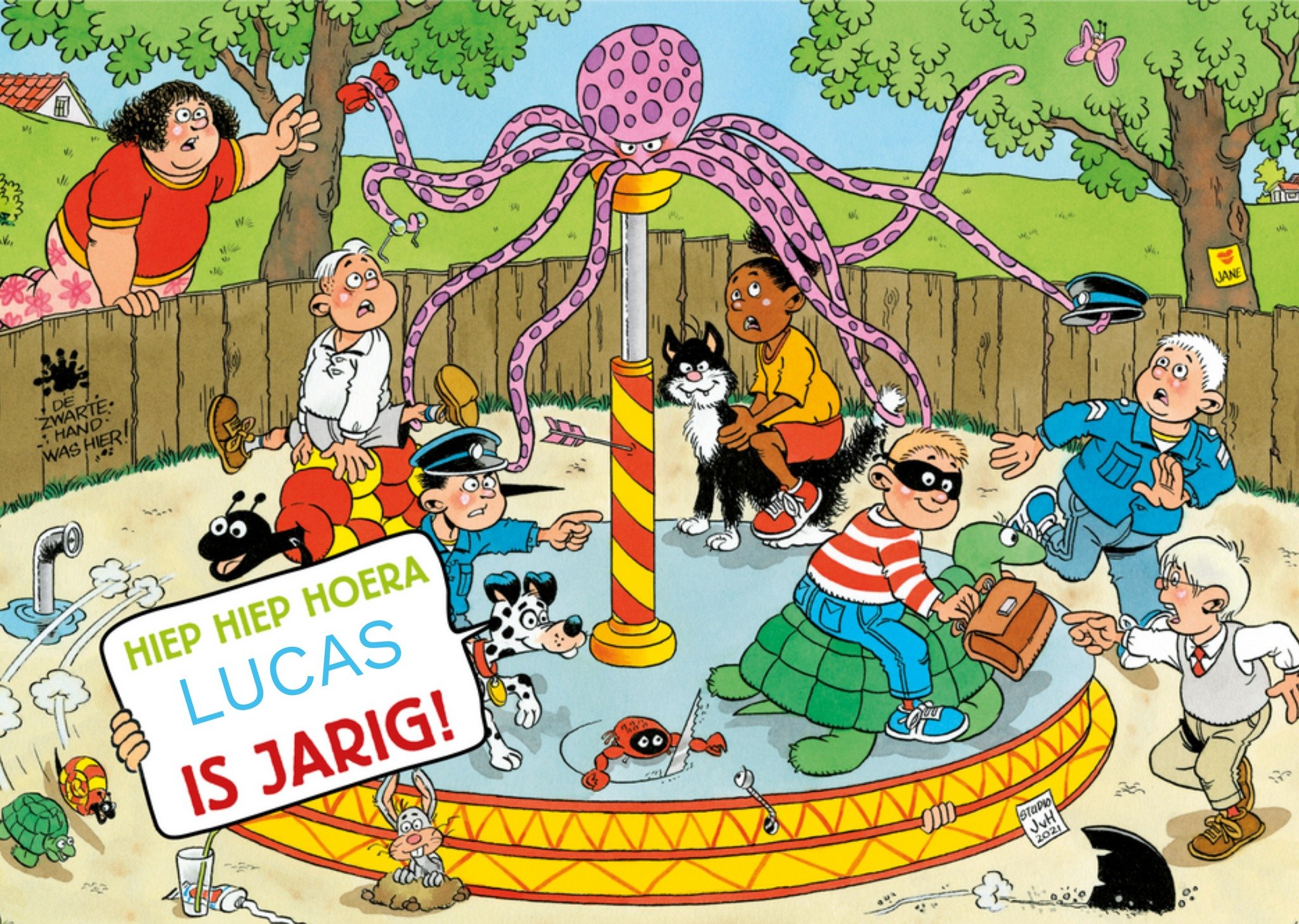 Jan van Haasteren Junior - Verjaardagskaart - Speeltuin - Humor