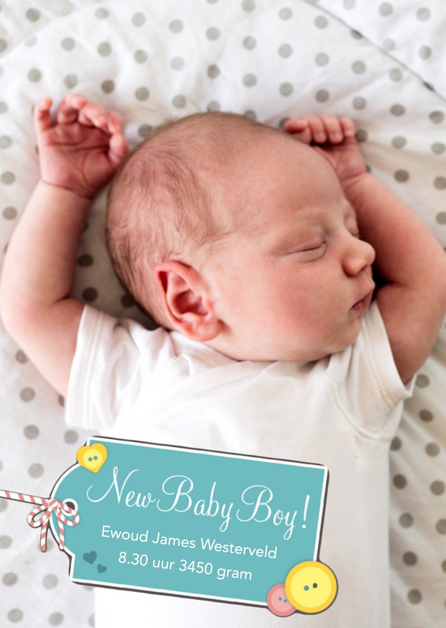 Geboortekaart - new babyboy