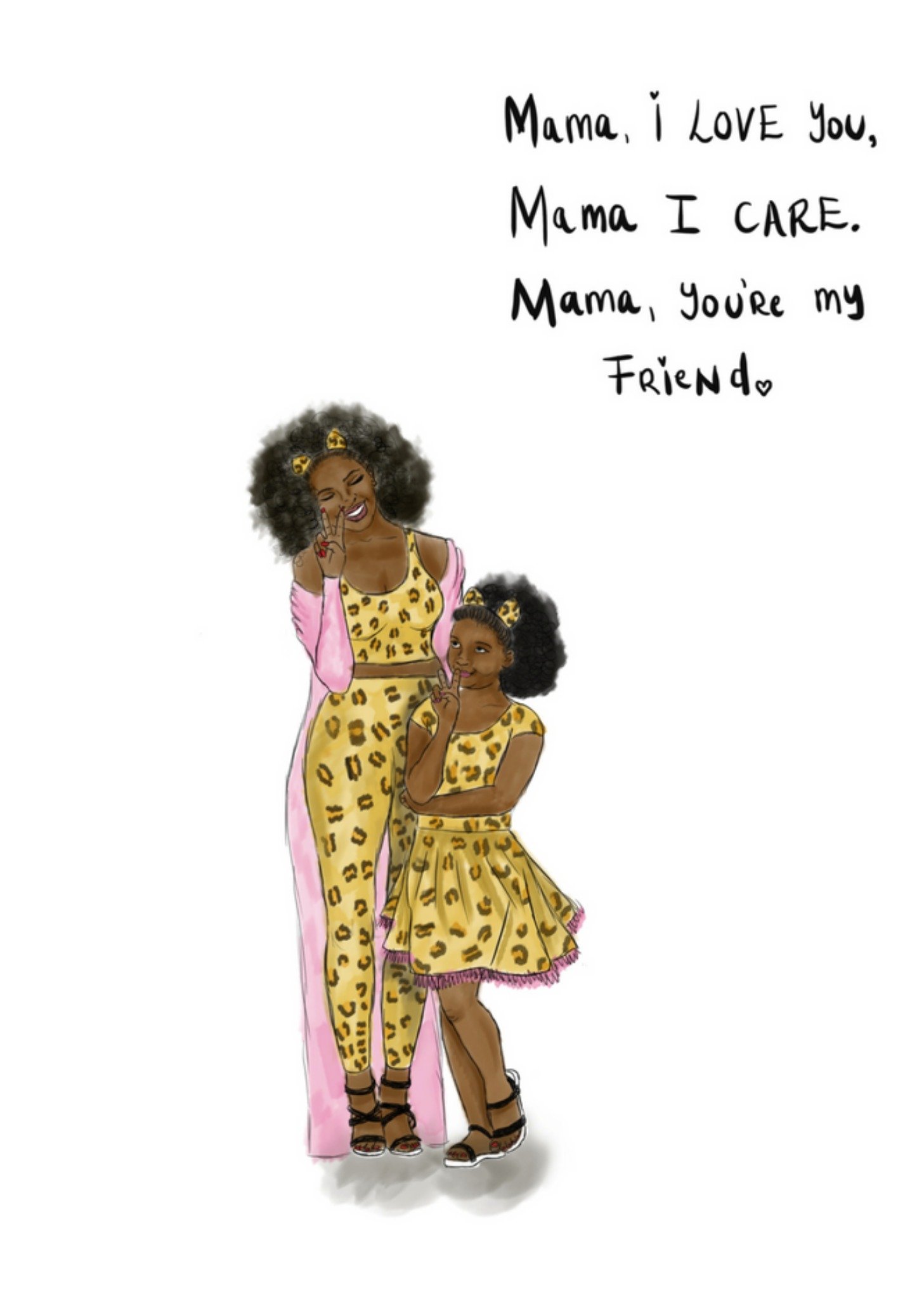 Kitsch Noir - Verjaardagskaart - mama - love