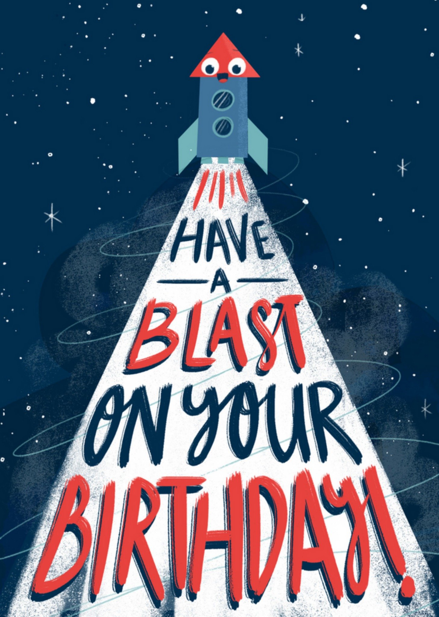 Neil Clark - Verjaardagskaart - raket