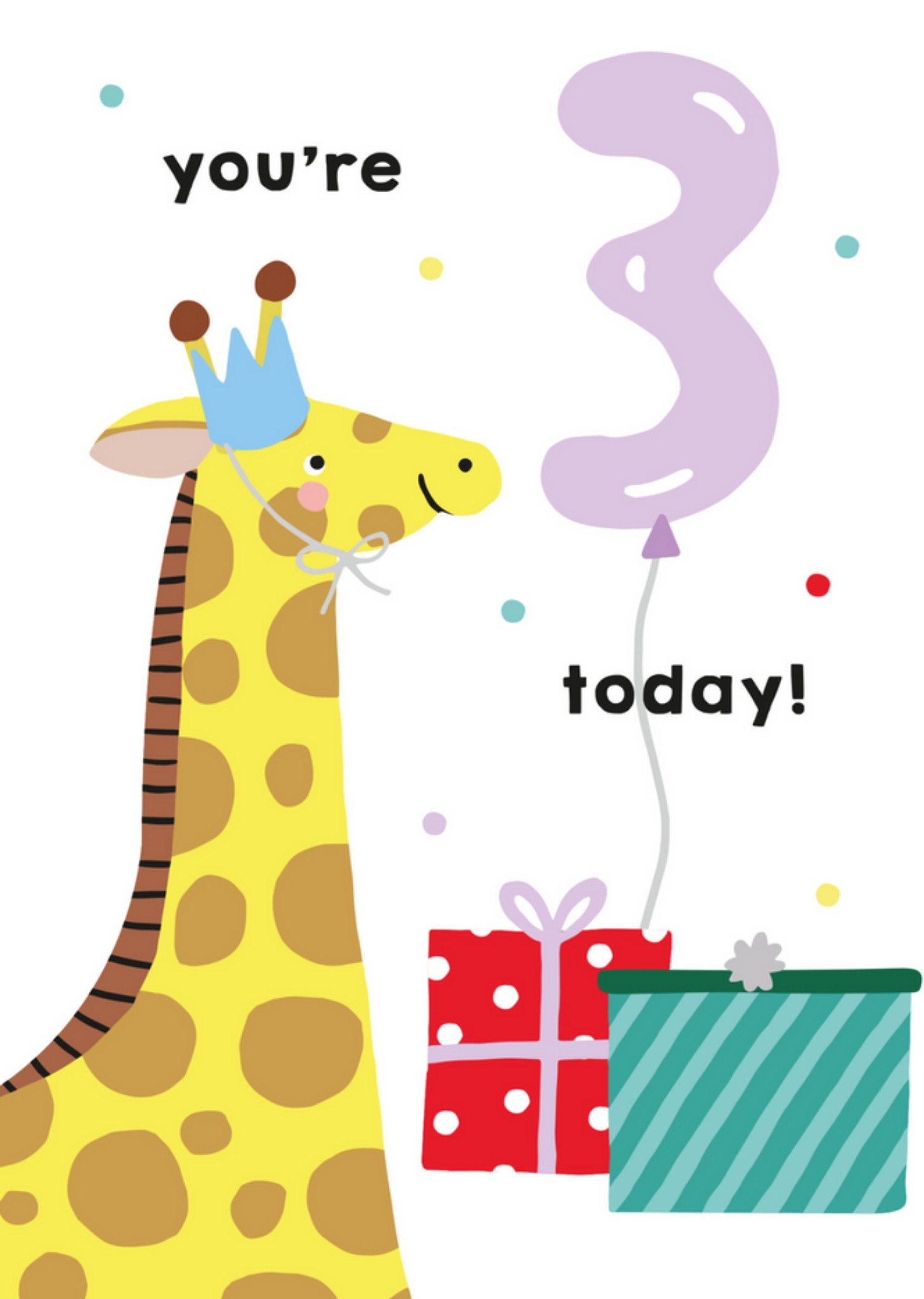 Greetz - Verjaardagskaart - giraf met leeftijd