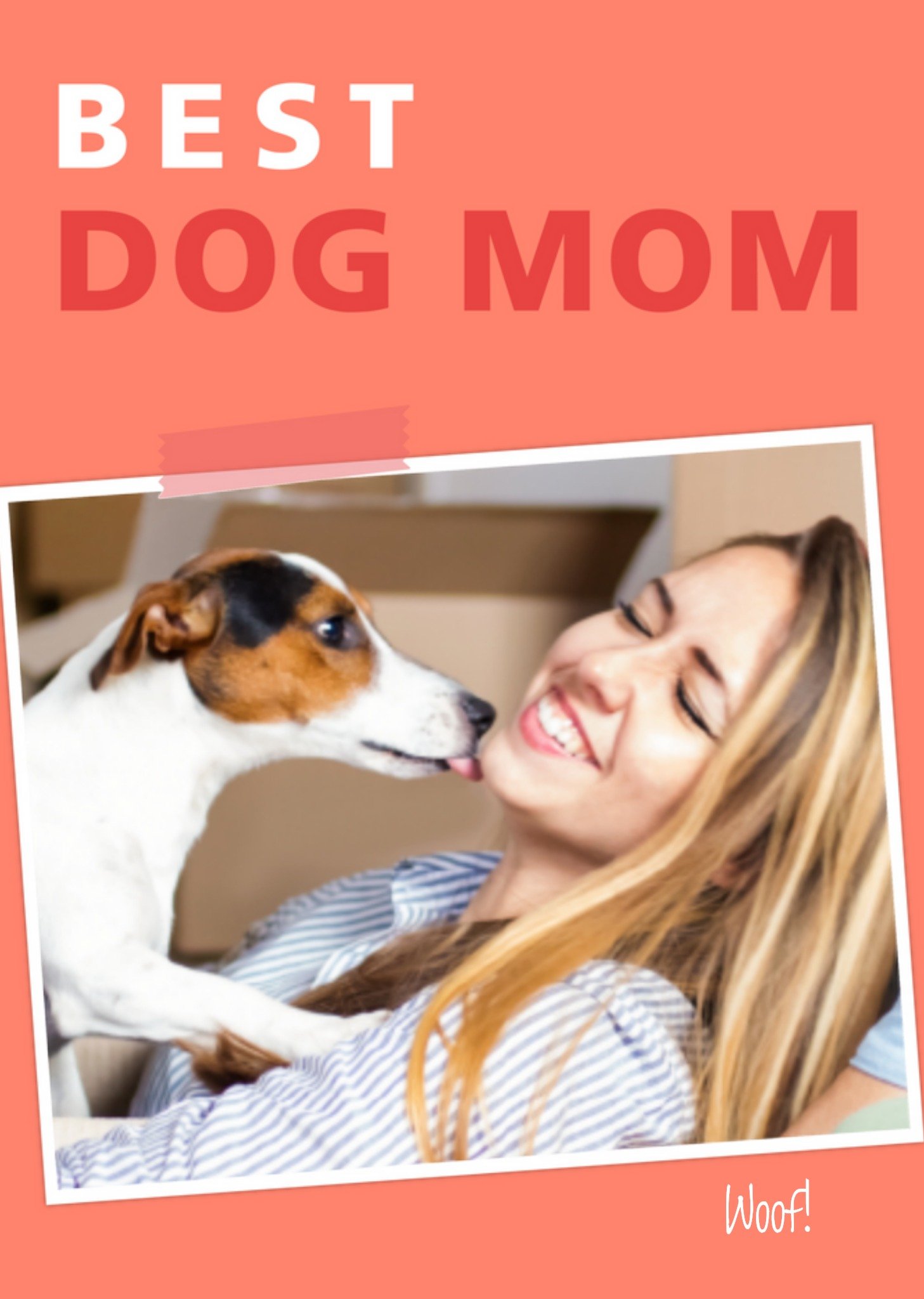 Moederdagkaart - foto - dog mom