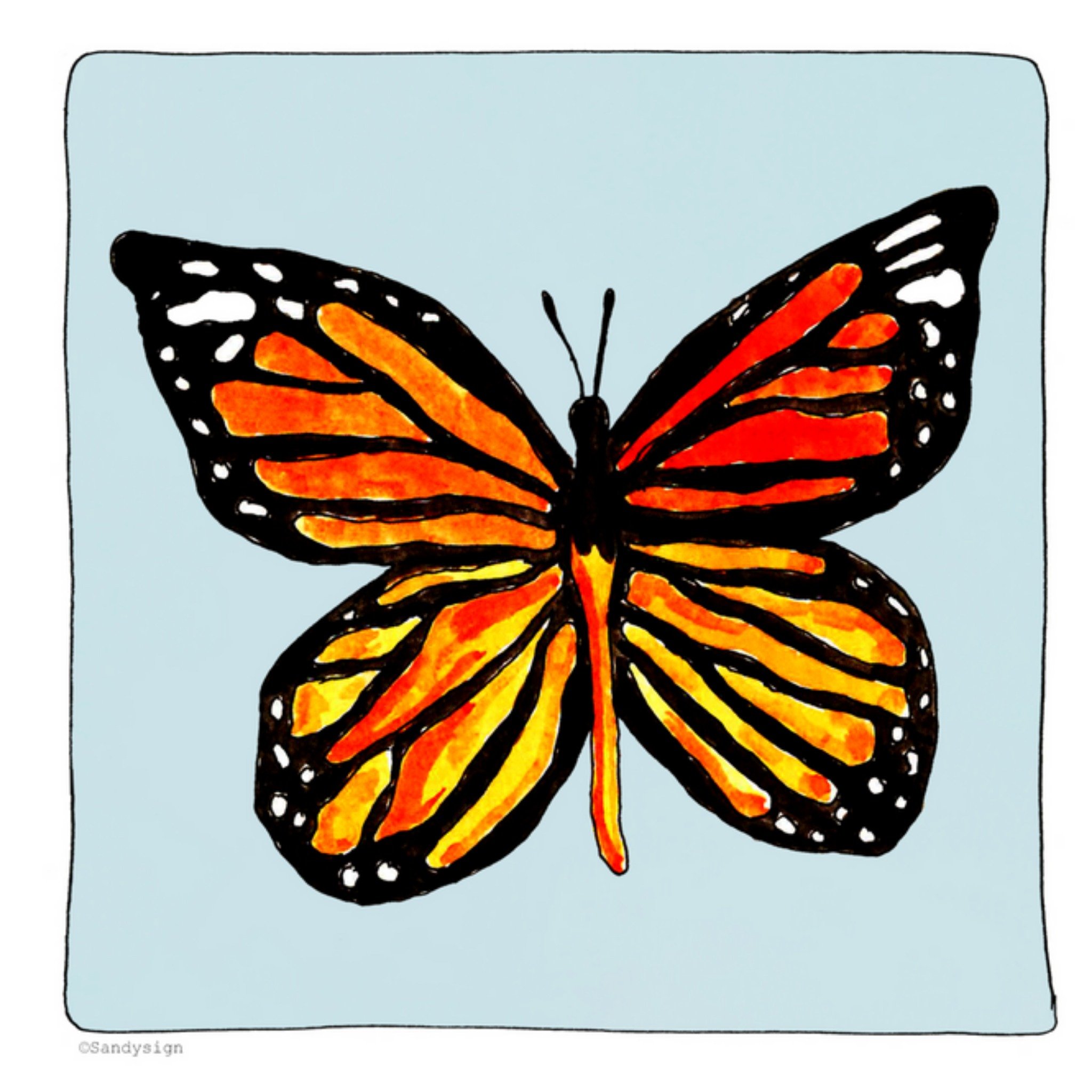 Sandysign - Condoleancekaart - vlinder