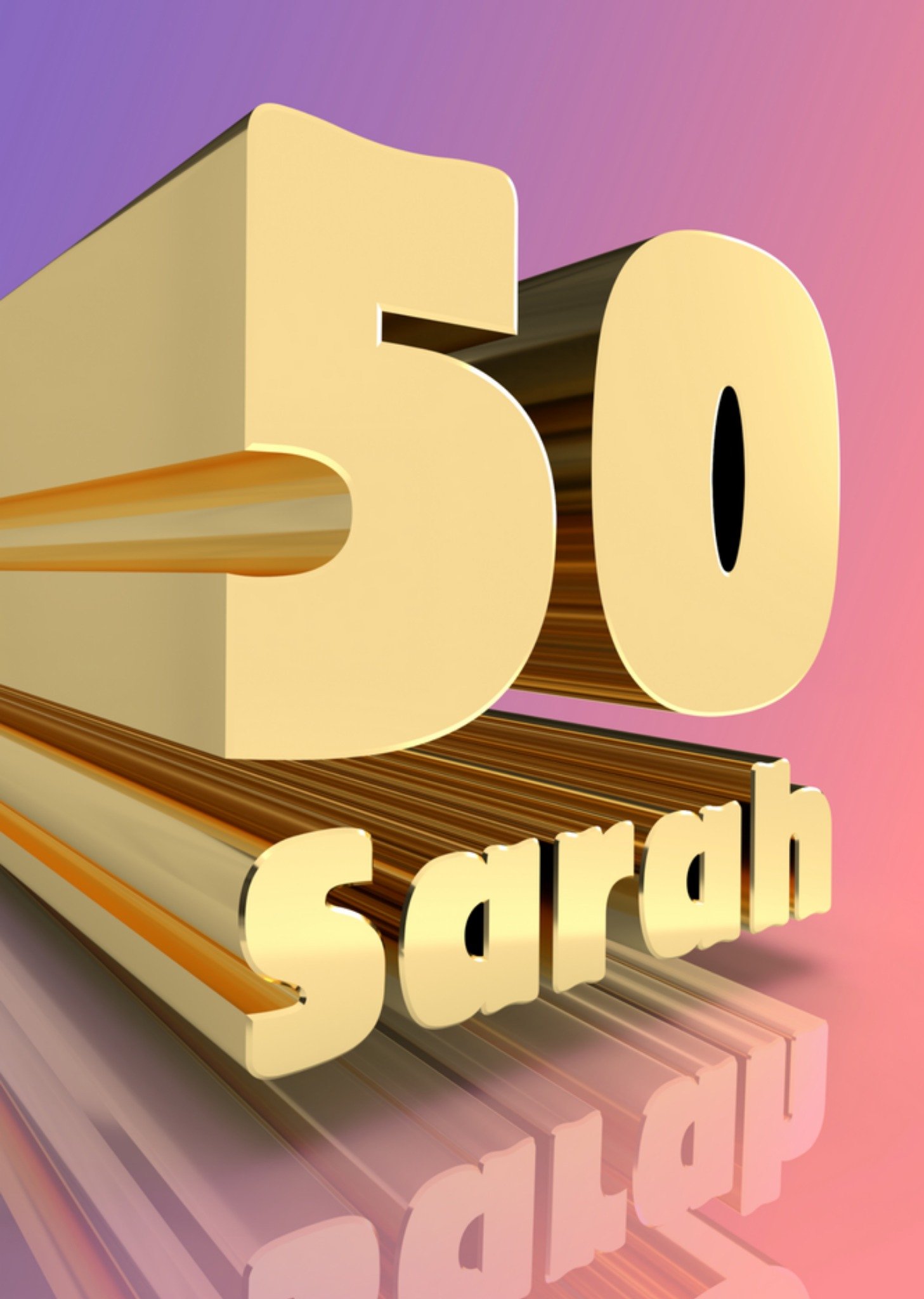 Verjaardagskaart - 50 sarah