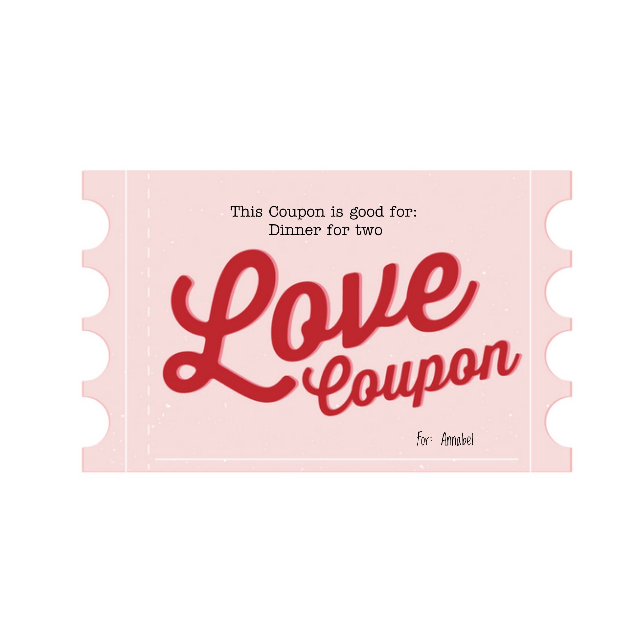 Valentijnskaart - Love coupon