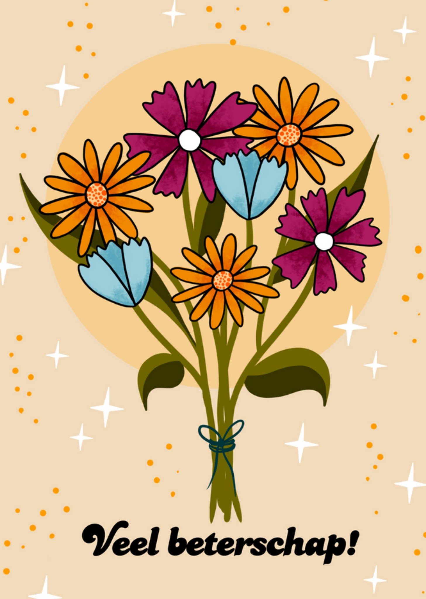 Beterschapskaart - Bosje bloemen