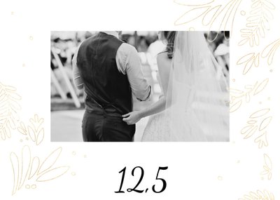Greetz | Huwelijk felicitatiekaart | Fotokaart wit