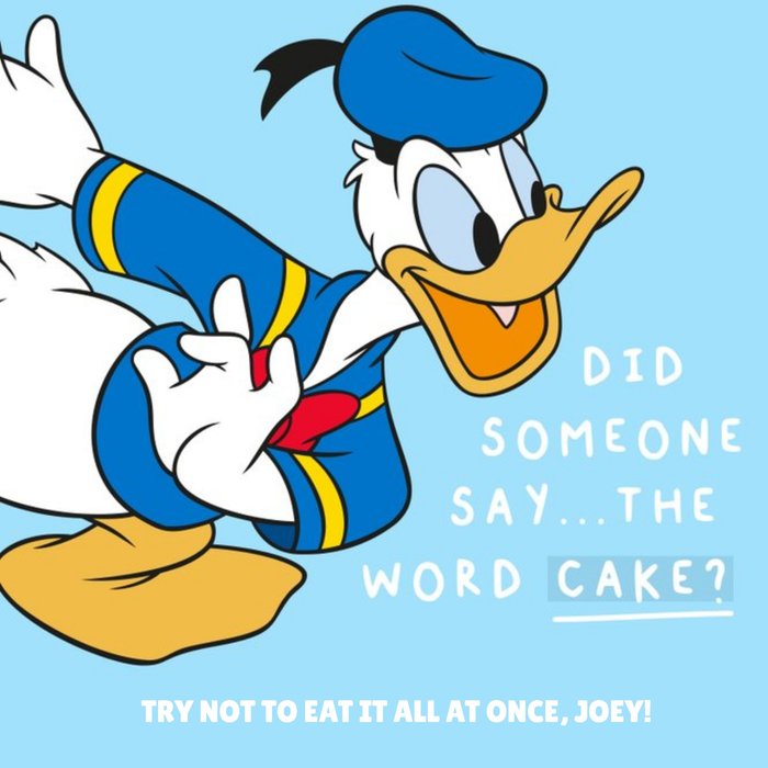 Disney | Verjaardagskaart | Donald Duck | met naam